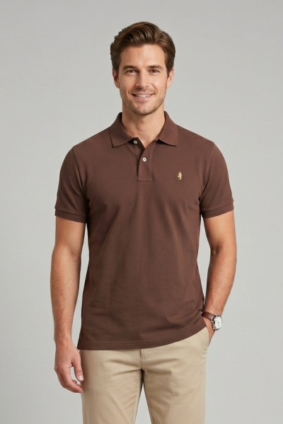 MCS polo in piquet di cotone con logo ricamato 14MPS001-02301 — 805219040079392_3