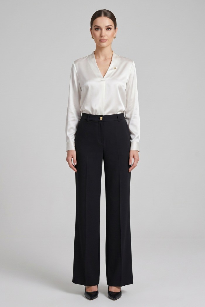 GM by Gai Mattiolo pantalone palazzo in poliviscosa GM3782 [935997ce]