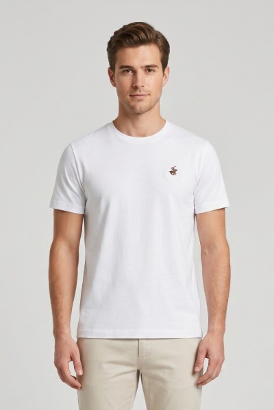 Beverly Hills Polo Club t-shirt in misto cotone e lino TS450030 — 805219040079763_1