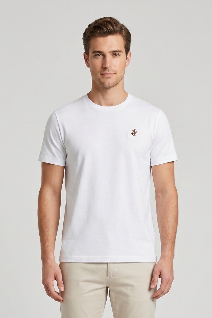 Beverly Hills Polo Club t-shirt in misto cotone e lino TS450030 [cf3155ad]