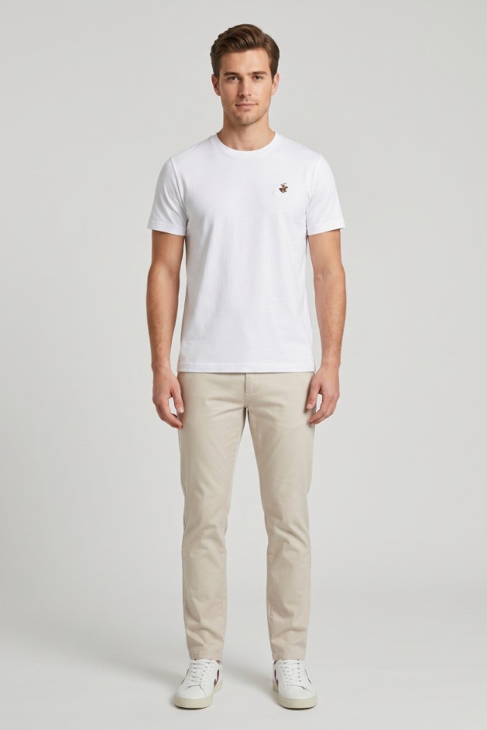 Beverly Hills Polo Club t-shirt in misto cotone e lino TS450030 [a10ad7a4]
