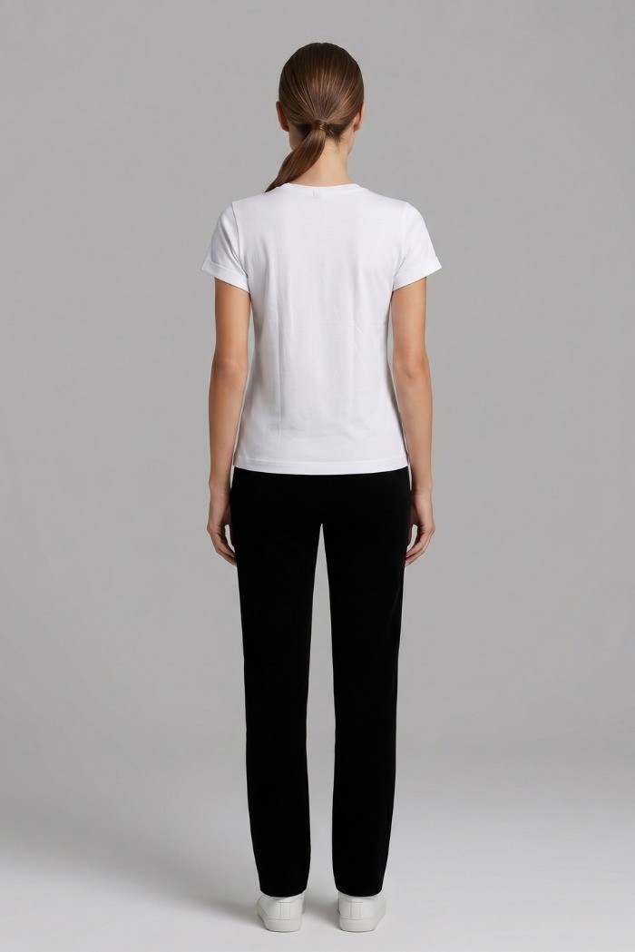 PDK t-shirt in jersey con stampa ed applicazioni 056933 [b3bfa1a7]