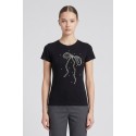 PDK t-shirt in jersey con perle e strass 056924 [3996723d]