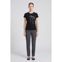 PDK t-shirt in jersey con perle e strass 056924 [57adf034]