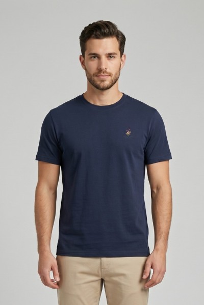 Beverly Hills Polo Club t-shirt in misto cotone e lino TS450030 — 805219040079763_2