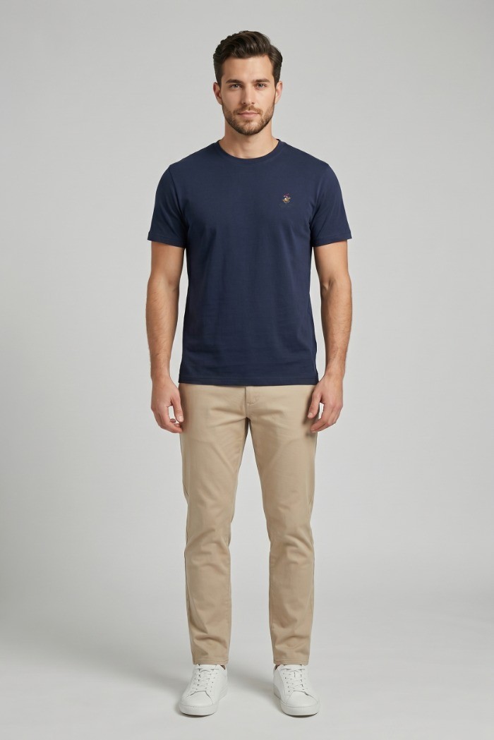 Beverly Hills Polo Club t-shirt in misto cotone e lino TS450030 [3c8425b5]