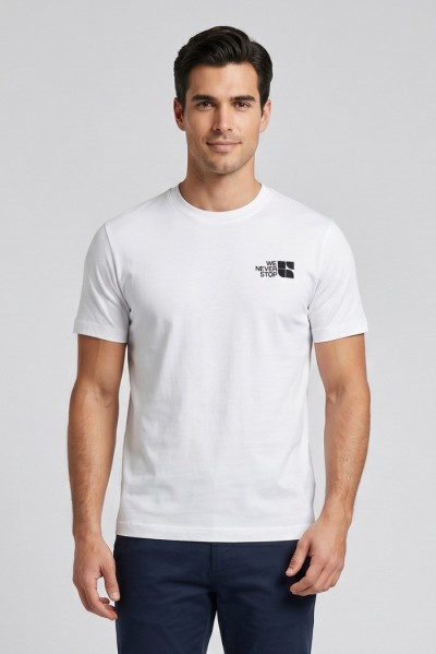 Urban Ring t-shirt in cotone con stampe fronte retro UR1110032 [69c1c0a0]