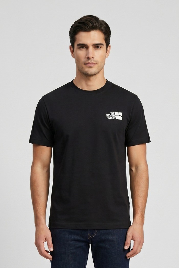 Urban Ring t-shirt in cotone con stampe fronte retro UR1110032 [42c3782c]