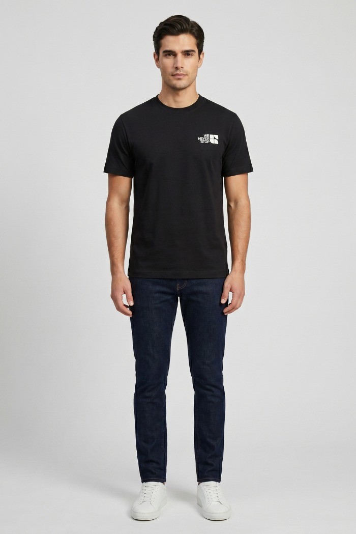 Urban Ring t-shirt in cotone con stampe fronte retro UR1110032 [2cf8fa25]
