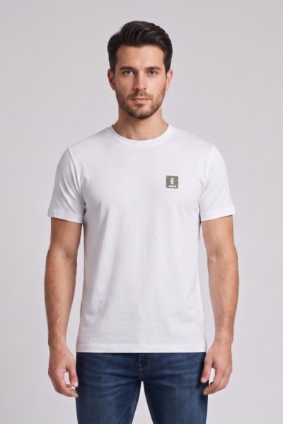 Datch t-shirt in cotone con patch logo DM8751 [d4c8f25f]