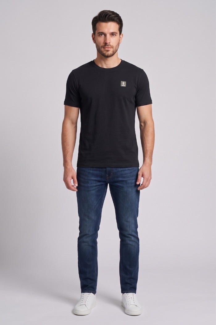 Datch t-shirt in cotone con patch logo DM8751 [91f1c8da]