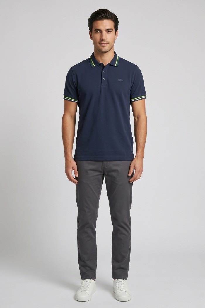 Datch polo in piquet di cotone stretch DM9290 [59e0e24b]