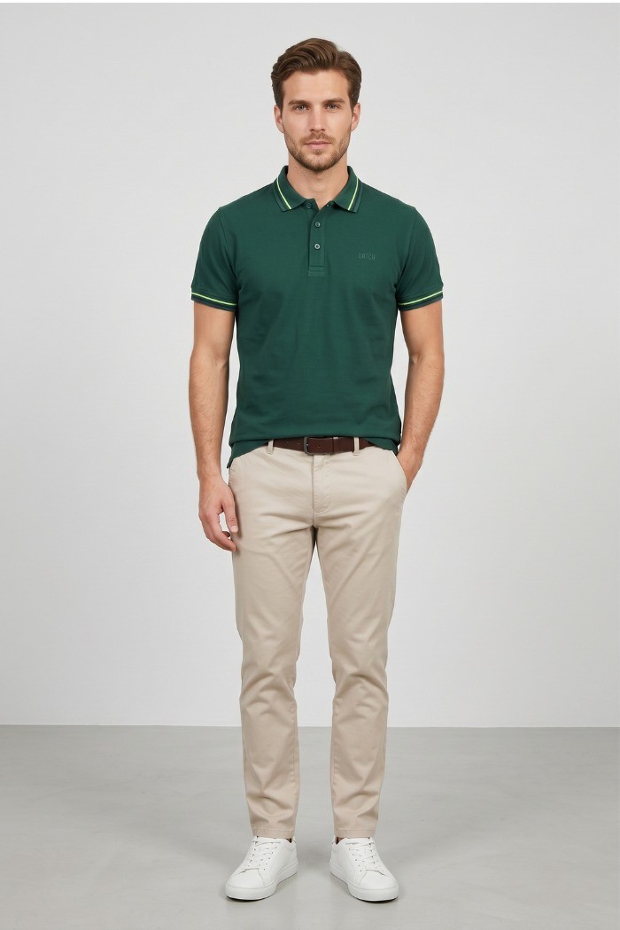 Datch polo in piquet di cotone stretch DM9290 [40491ecf]