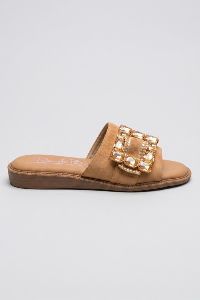 Renato Balestra ciabatta con applicazione pietre OU030 — 805219040080187_1