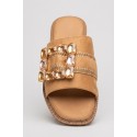 Renato Balestra ciabatta con applicazione pietre OU030 [b62b84d2]