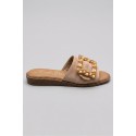 Renato Balestra ciabatta con applicazione pietre OU030 [1394babc]