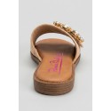 Renato Balestra ciabatta con applicazione pietre OU030 [78ff7fab]