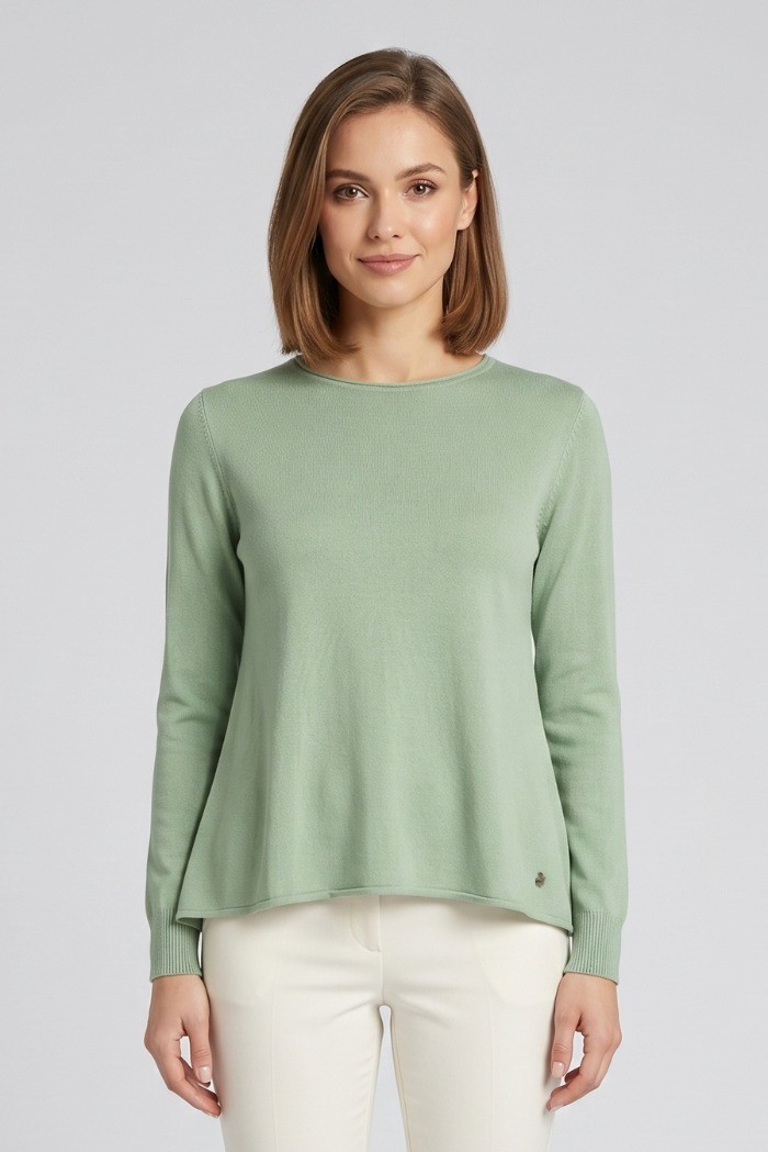 Fresh Flower maglia girocollo con spacchi taglio vivo FD452 [1b614da9]