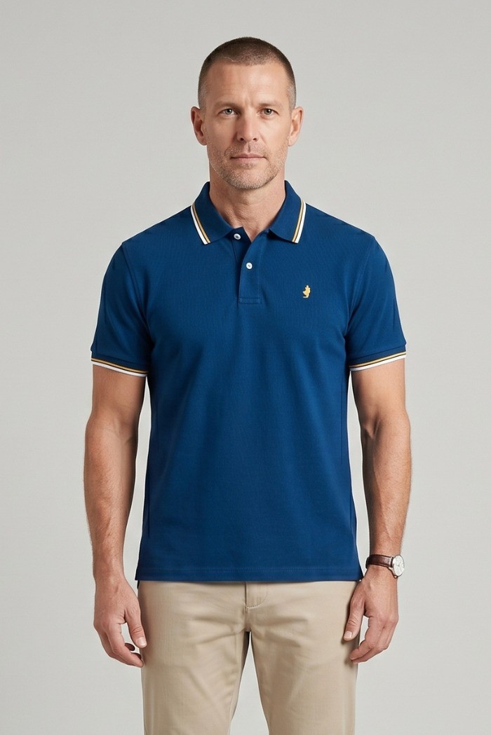 MCS polo in piquet cotone stretch con righe bicolore 14MPS054-02302 [8d0444de]
