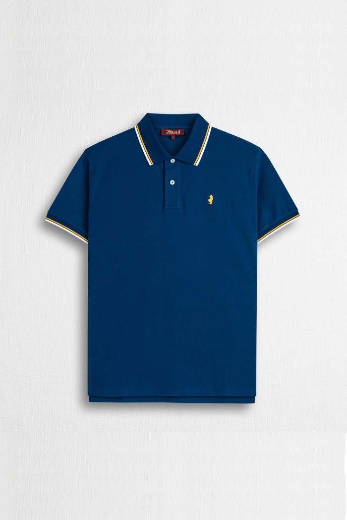MCS polo in piquet cotone stretch con righe bicolore 14MPS054-02302 [e66f81c9]