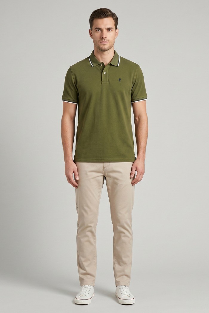 MCS polo in piquet cotone stretch con righe bicolore 14MPS054-02302 [31009d44]