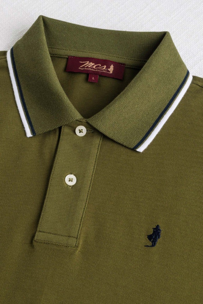 MCS polo in piquet cotone stretch con righe bicolore 14MPS054-02302 [834d1b5e]