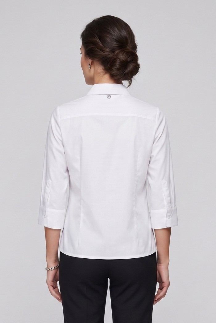 Fresh Flower camicia da donna in popeline di cotone con strass fd625 [296610bf]