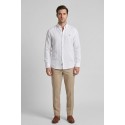 MCS camicia botton down in lino con logo ricamato 14MSH200-02608 [a6157fc2]