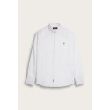 MCS camicia botton down in lino con logo ricamato 14MSH200-02608 [a34538dc]