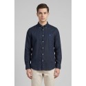 MCS camicia botton down in lino con logo ricamato 14MSH200-02608 [533047cd]