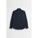 MCS camicia botton down in lino con logo ricamato 14MSH200-02608 [385b82da]