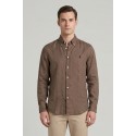 MCS camicia botton down in lino con logo ricamato 14MSH200-02608 [912c5020]