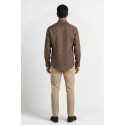 MCS camicia botton down in lino con logo ricamato 14MSH200-02608 [480a132d]
