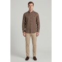 MCS camicia botton down in lino con logo ricamato 14MSH200-02608 [ff17d229]