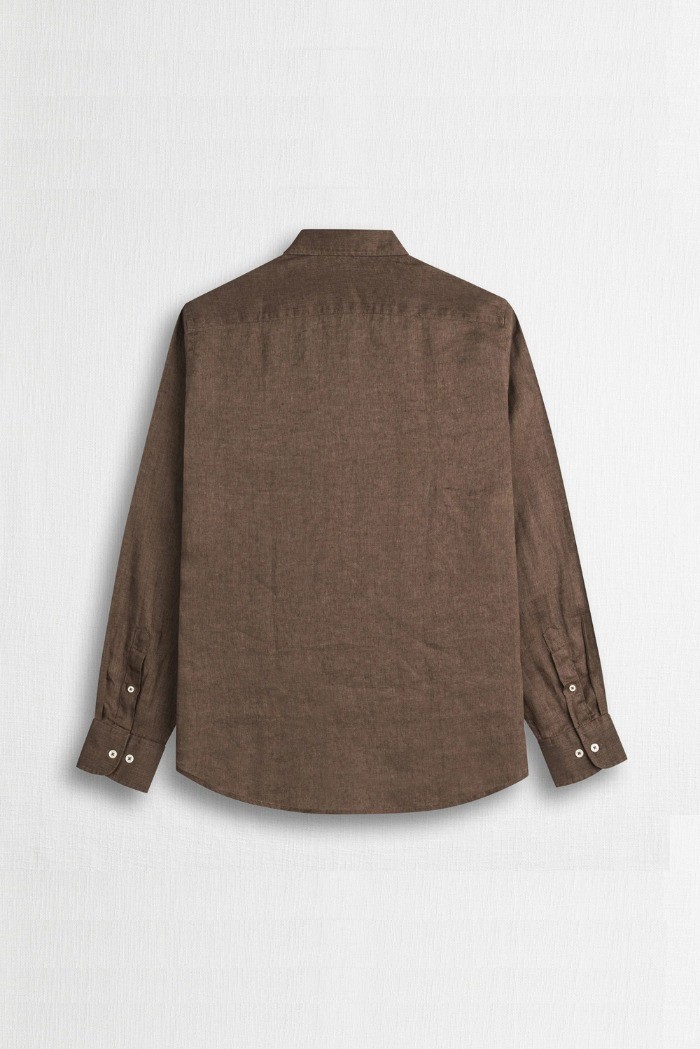 MCS camicia botton down in lino con logo ricamato 14MSH200-02608 [4d5a5433]