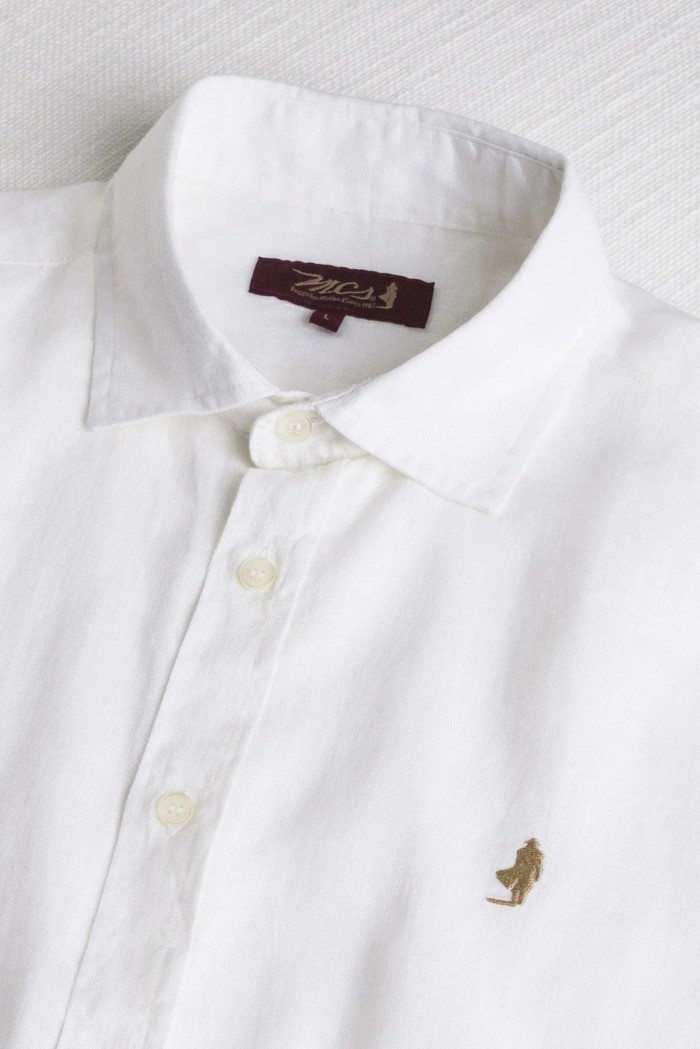 MCS camicia mezza manica in lino 14MSH207-02608 [b57392ce]