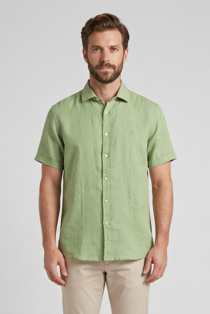 MCS camicia mezza manica in lino 14MSH207-02608 [32949352]