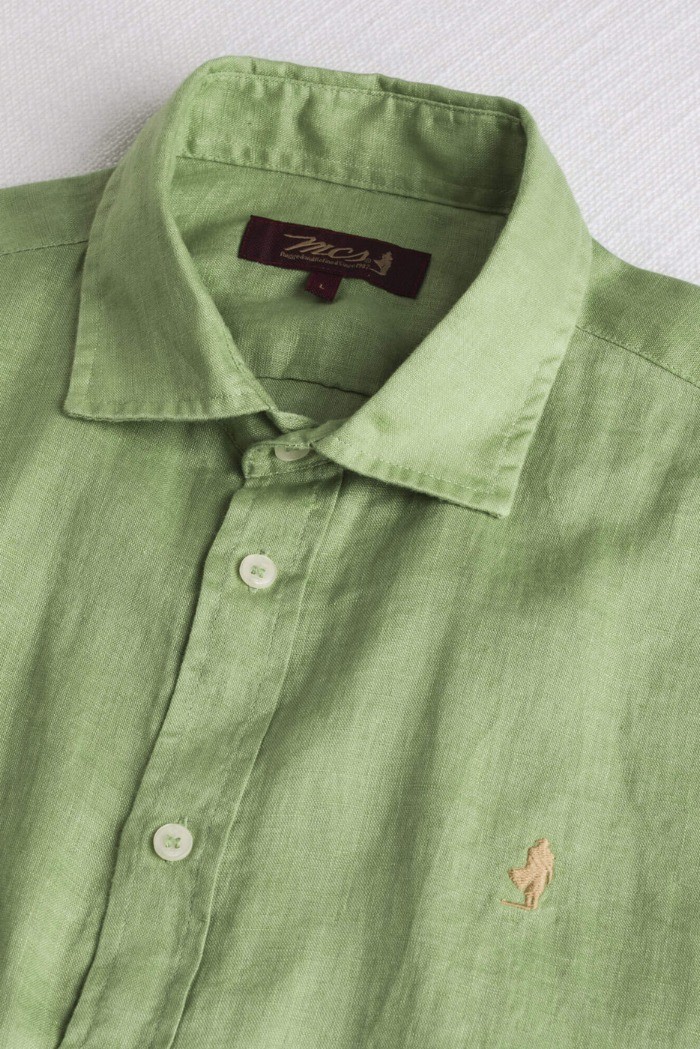 MCS camicia mezza manica in lino 14MSH207-02608 [eee29741]