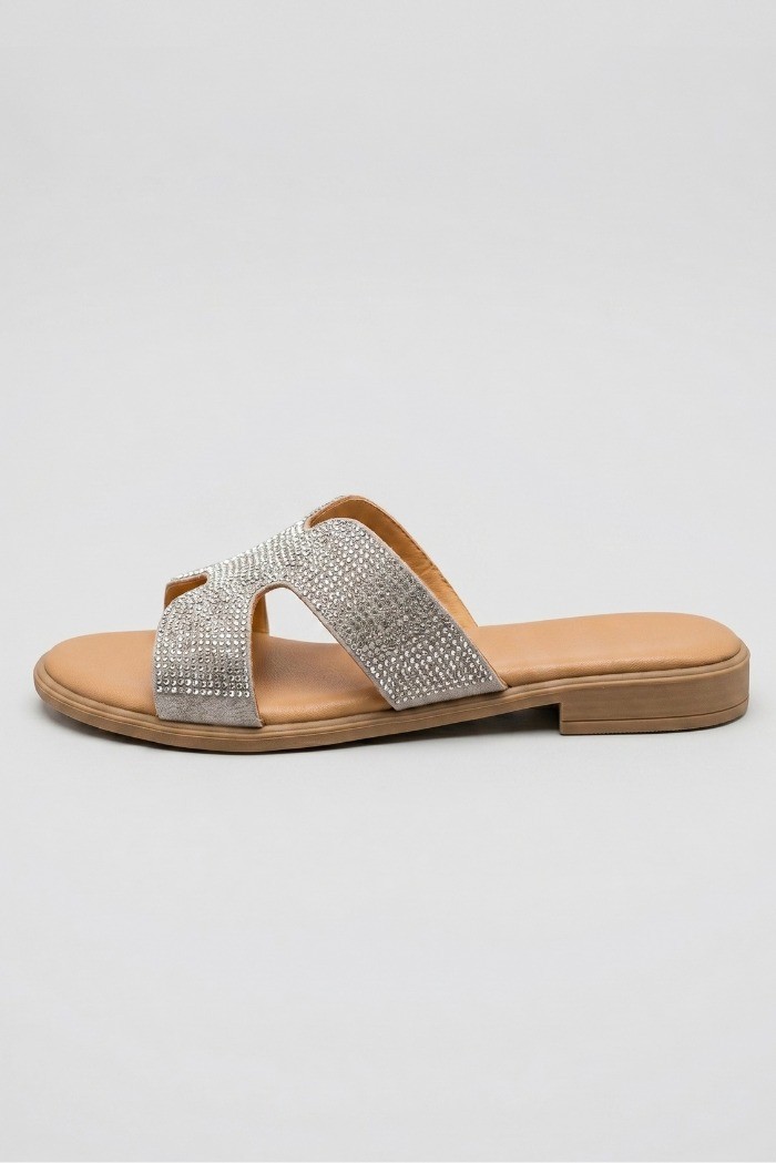 Floralì ciabatta con fascia ricoperta di strass POS73 [3a015c92]
