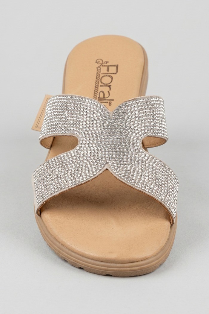 Floralì ciabatta con fascia ricoperta di strass POS73 [8d1c9d96]