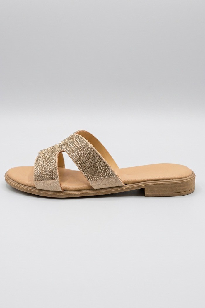 Floralì ciabatta con fascia ricoperta di strass POS73 [51028b90]