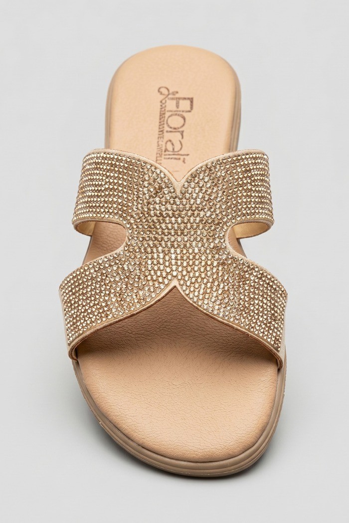 Floralì ciabatta con fascia ricoperta di strass POS73 [e61f4a94]