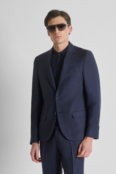 Antony Morato giacca regular in misto lino e viscosa Luis MMJS00090-FA900135 — 805219040080227_2