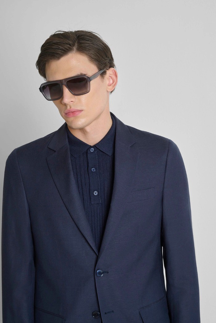 Antony Morato giacca regular in misto lino e viscosa Luis MMJS00090-FA900135 [90a80427]