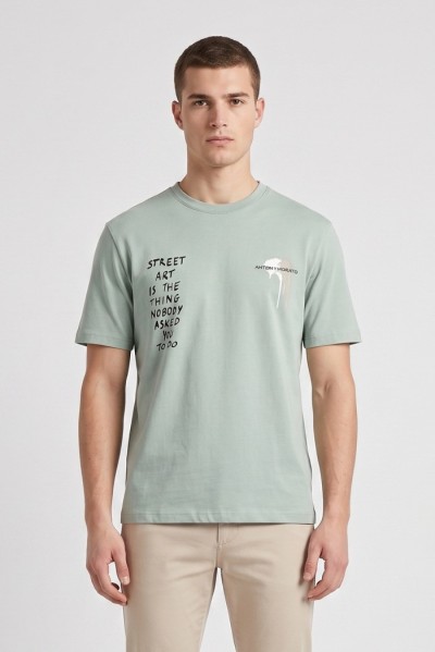 Antony Morato t-shirt relaxed fit street art MMKS02670-FA100144 — 805219040080233_1