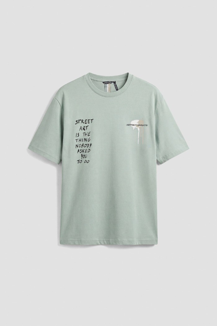 Antony Morato t-shirt relaxed fit street art MMKS02670-FA100144 [1eed8840]