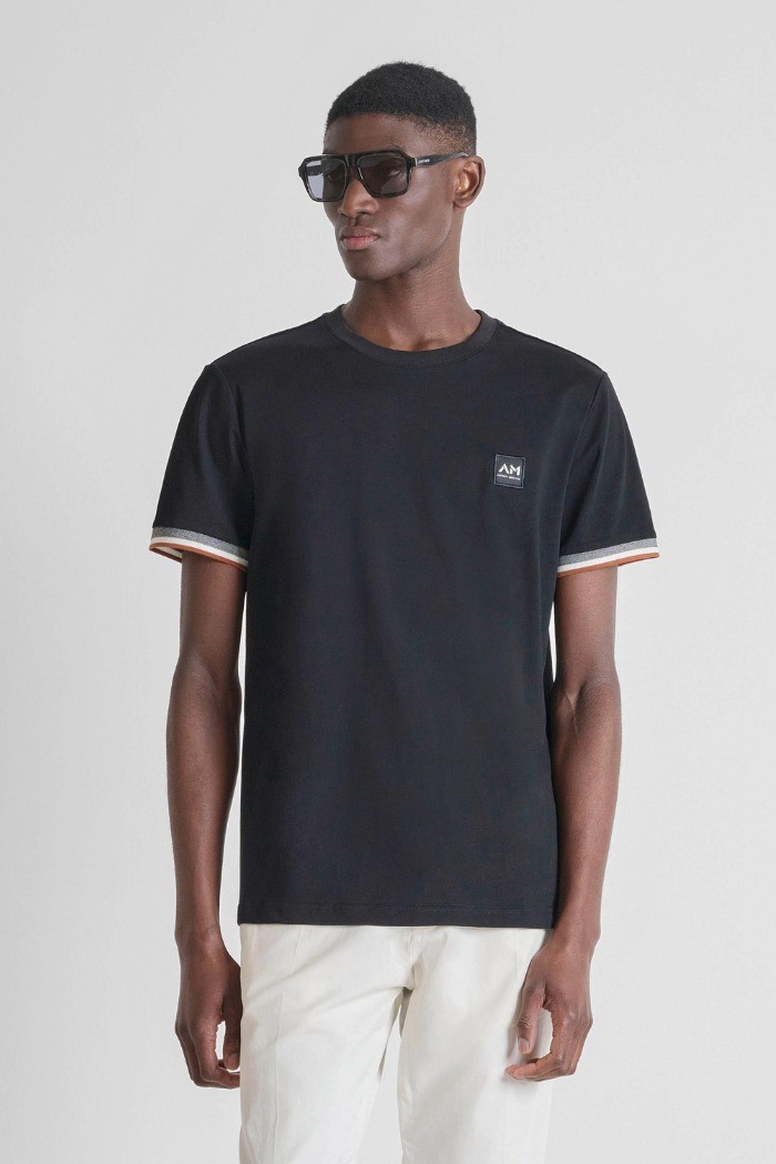 Antony Morato t-shirt regular fit in jersey con dettaglio manica MMKS02648-FA100258 [60ed6ac2]