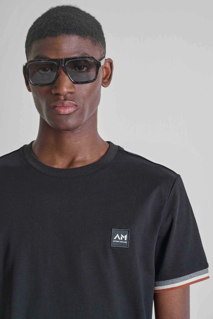 Antony Morato t-shirt regular fit in jersey con dettaglio manica MMKS02648-FA100258 [b9cb29cf]