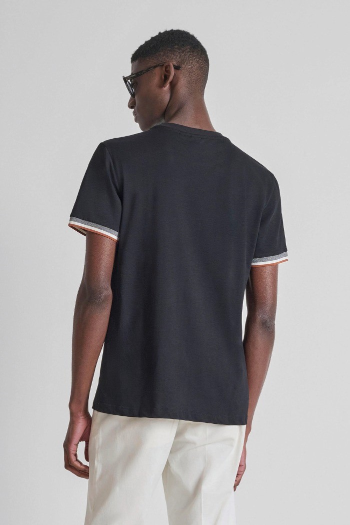 Antony Morato t-shirt regular fit in jersey con dettaglio manica MMKS02648-FA100258 [0ed6e8cb]