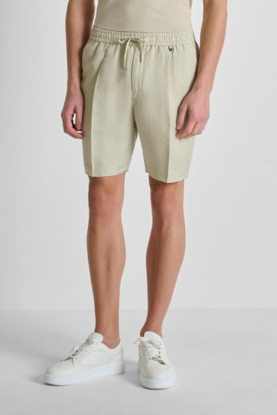 Antony Morato bermuda regular fit in viscosa e lino slub Nolan MMSH00230-FA900135 — 805219040080236_1
